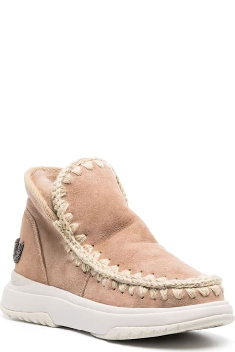 Mou Shoes for Women Mou Eskimo Jogger In Camel Beige Sheepskin