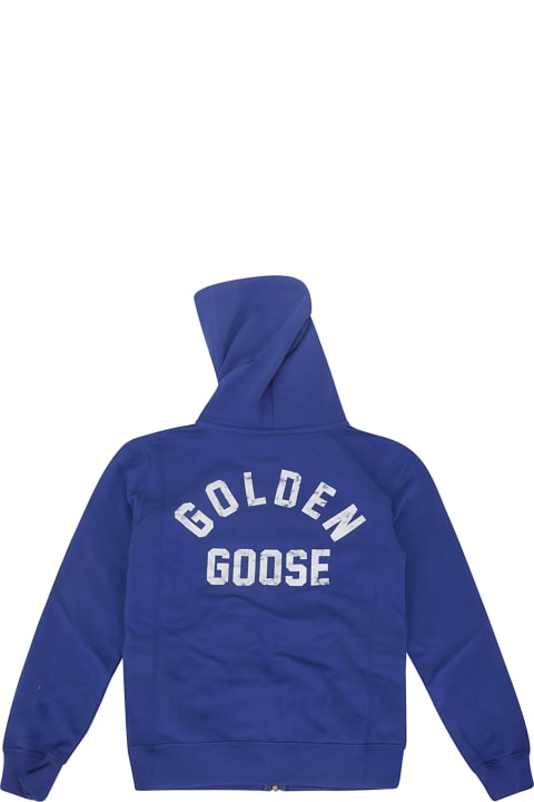 Golden Goose for Kids Golden Goose Journey/ Boy's Zipped Sweatshirt Hoodie