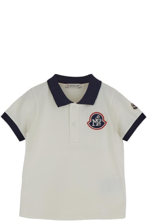 Topwear for Baby Girls Moncler Logo-patch Polo Shirt