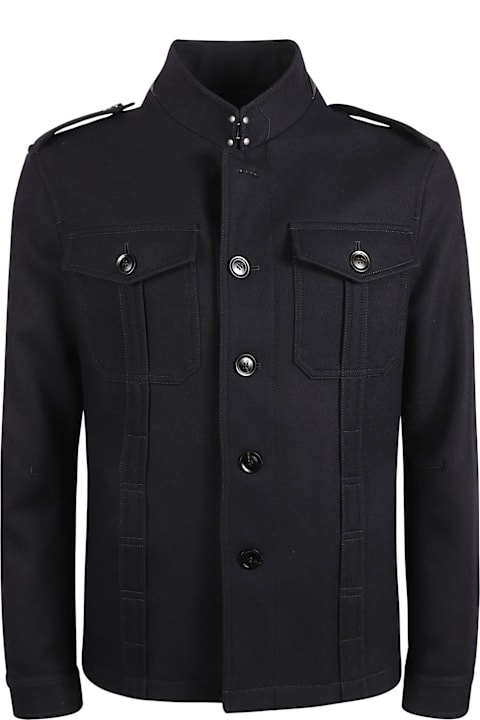 Tom Ford for Men Tom Ford Japanese Light Felt Stand Collar Jacket