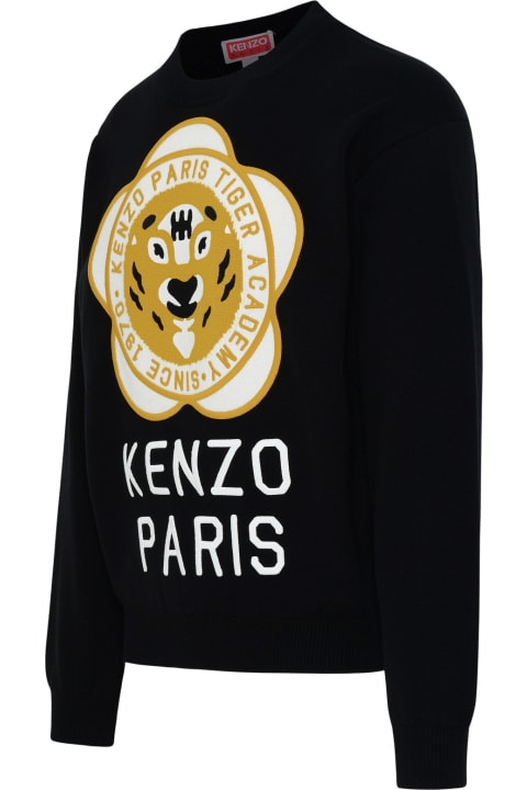 メンズ Kenzoのフリース＆ラウンジウェア Kenzo Black Wool Blend Sweater