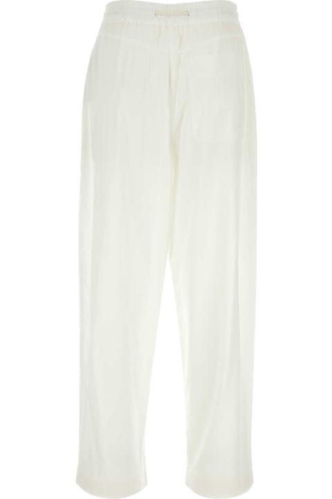 Emporio Armani Pants & Shorts for Women Emporio Armani White Cotton Pant