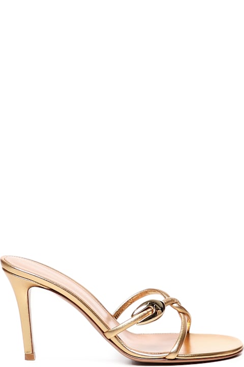 Gianvito Rossi for Women Gianvito Rossi Metallic Leather Mules