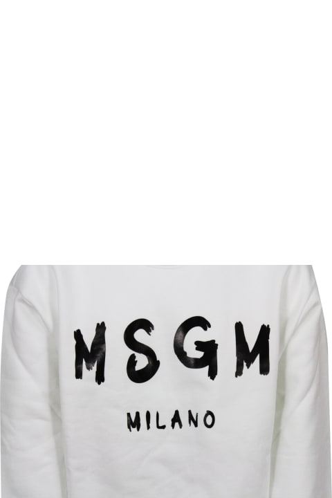 MSGM Sweaters & Sweatshirts for Women MSGM Long-sleeved Crewneck Sweatshirt With Logo Lettering