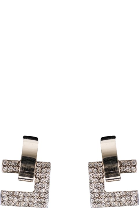 Elisabetta Franchi for Women Elisabetta Franchi Earrings With Logo Rhinestones