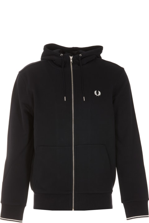 Fred Perry Fleeces & Tracksuits for Men Fred Perry Logo Zip Hoodie
