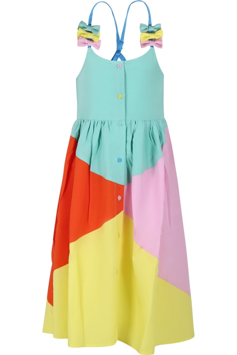 Stella McCartney Kids Kids Stella McCartney Kids Multicolor Dress For Girl With Bows