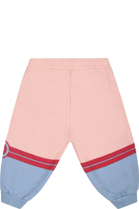 Gucci for Baby Boys Gucci Pink Trousers For Baby Girl With Print And Logo