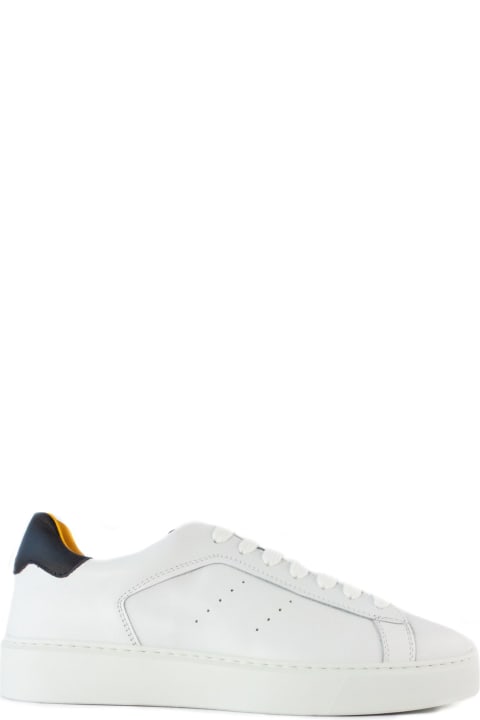 メンズ Doucal'sのスニーカー Doucal's White Leather Sneaker