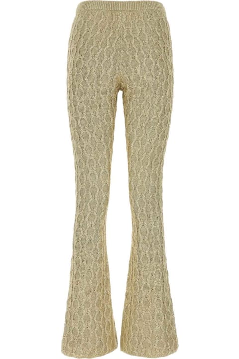 Gucci Pants & Shorts for Women Gucci Gold Viscose Blend Pant