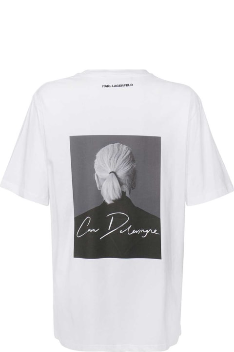 Karl Lagerfeld for Women Karl Lagerfeld Printed Cotton T-shirt