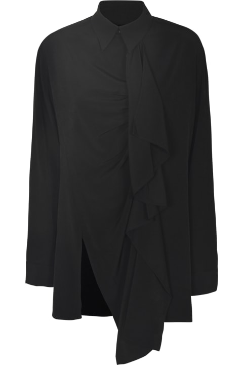 Fashion for Women Yohji Yamamoto Wrap Ruffled Shirt