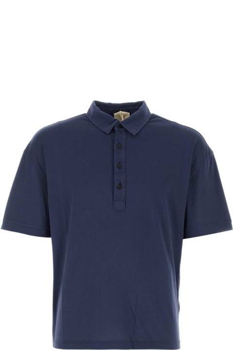 Ten C Topwear for Men Ten C Navy Blue Cotton Polo Shirt