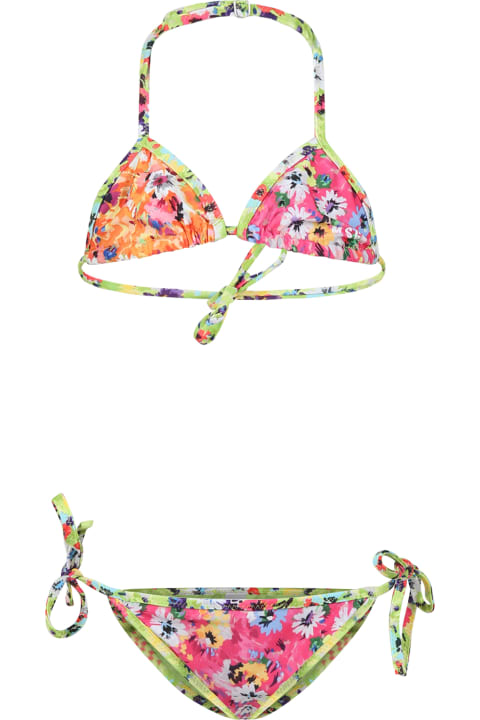 Swimwear for Girls MSGM Multicolor Bikini For Girl With Print