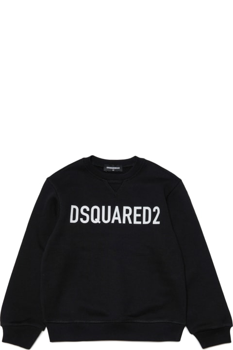 Dsquared2 Kids Dsquared2 D2s737u Relax-eco Sweat-shirt Dsquared Organic Cotton Crew-neck Sweatshirt With Logo