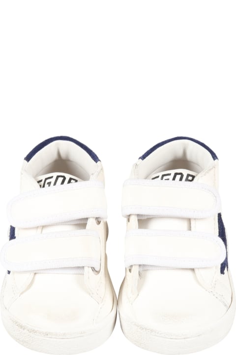 White Sneakers For Boy With Logo And Star