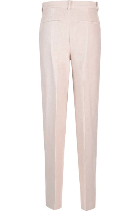 Sale for Women Theory High-waisted Trousers In Linen Twill