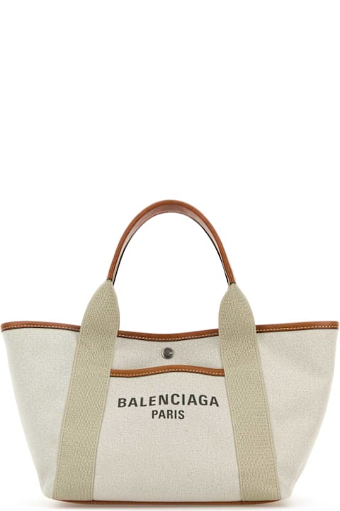 Balenciaga Bags for Women Balenciaga Sand Canvas Small Biarritz Shopping Bag