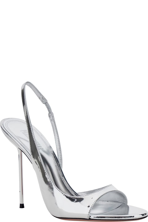 Paris Texas Lidia Slingback Metallic Leather Heels For Women