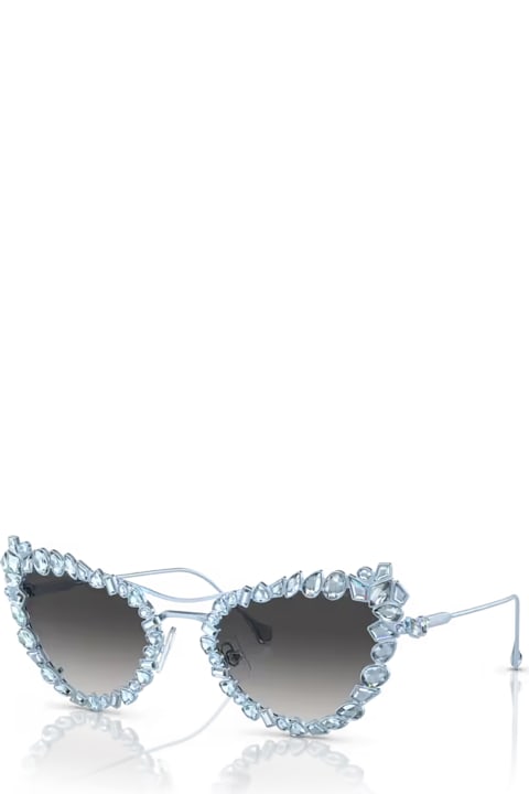 Swarovski Eyewear for Women Swarovski Sk7011 Matte Light Blue Sunglasses