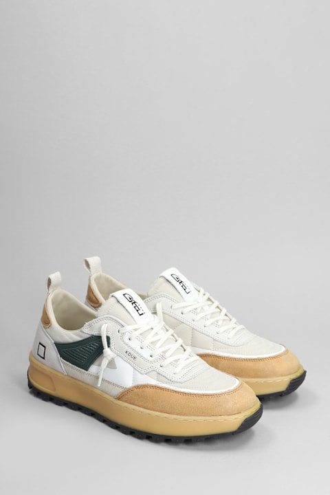 D.A.T.E. Sneakers for Men D.A.T.E. Kdue Outdoor Sneakers In Beige Suede And Fabric