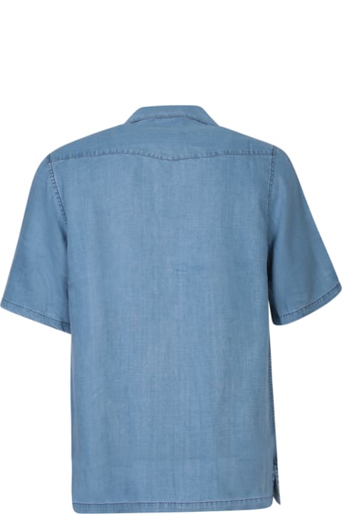 メンズ Officine Généraleのシャツ Officine Générale Denim Blue Shirt