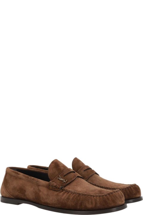 メンズ Saint Laurentのシューズ Saint Laurent Laurent Logo Plaque Loafers