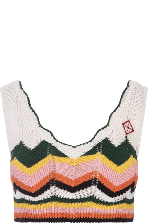 Underwear & Nightwear for Women Casablanca Chevron Knitted Crop Top