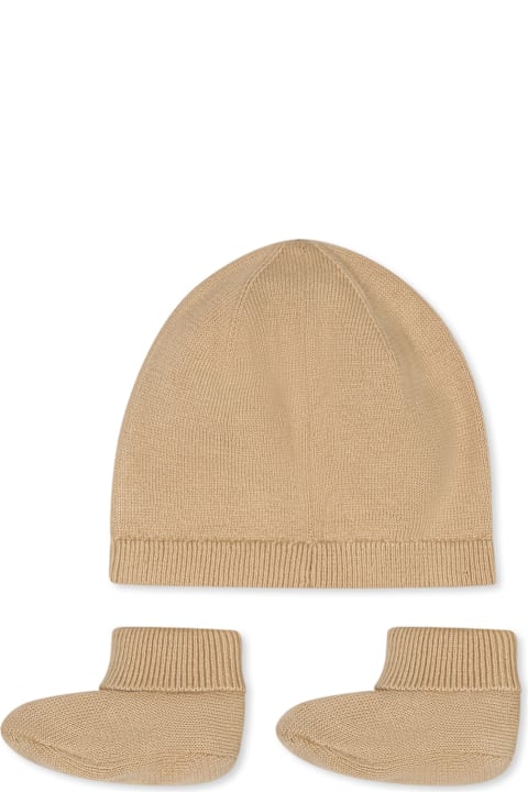 أدوات منزلية Hugo Boss Beige Accessory Set For Baby Boy With Logo