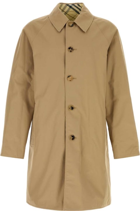 Coats & Jackets for Men Burberry Beige Cotton Reversible Trench Coat