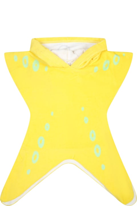 Accessories & Gifts for Baby Girls Stella McCartney Kids Yellow Bathrobe For Baby Kids With Star