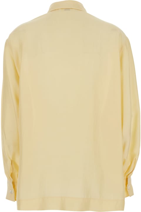 Mauro Grifoni for Men Mauro Grifoni Yellow Shirt With Classic Collar And Long Sleeves