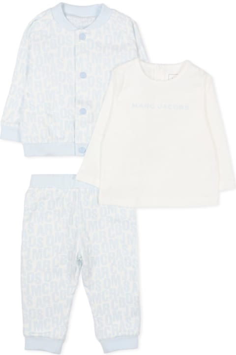 Marc Jacobs for Baby Girls Marc Jacobs Light Blue Suit For Baby Boy With Logo
