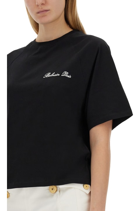 Balmain Topwear for Women Balmain T-shirt With Logo