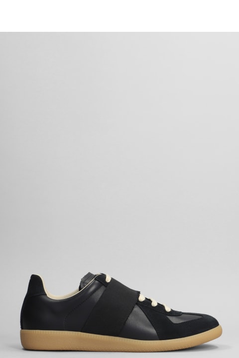 Maison Margiela Sneakers for Men Maison Margiela Replica Sneakers In Black Suede And Leather