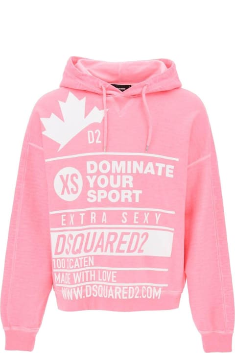 Dsquared2 Sale for Men Dsquared2 Logo-printed Drawstring Hoodie