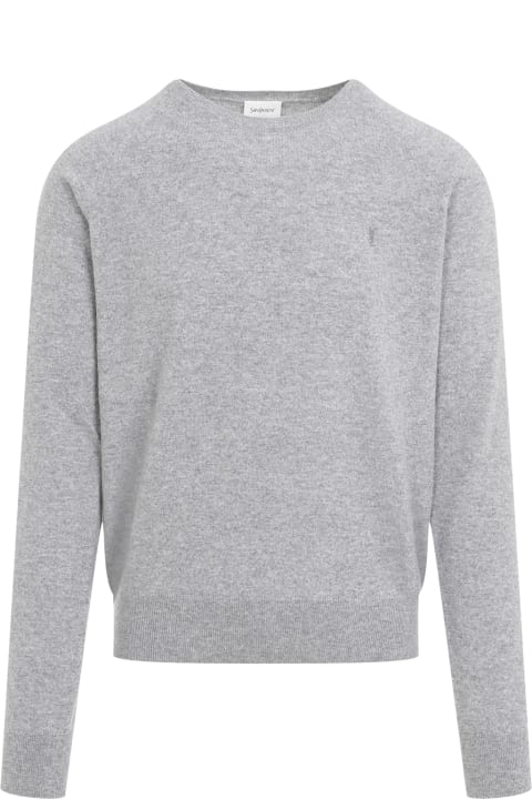 Saint Laurent Sweaters for Men Saint Laurent Cassandre Crewneck Jumper