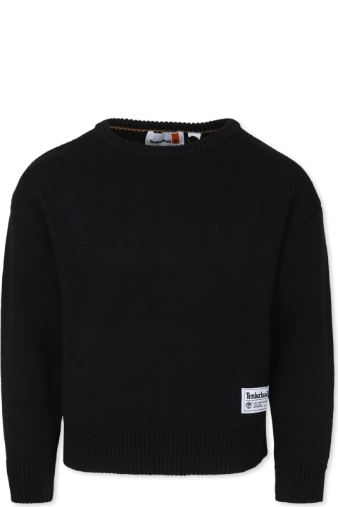 Homeware Timberland Black Sweater For Boy With Logo