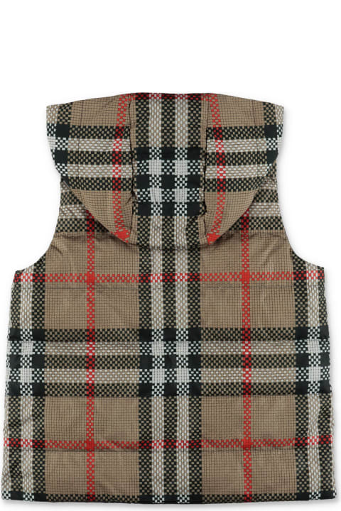 Coats & Jackets for Boys Burberry Burberry Smanicato Reversibile Oaklee In Nylon Con Cappuccio Bambino