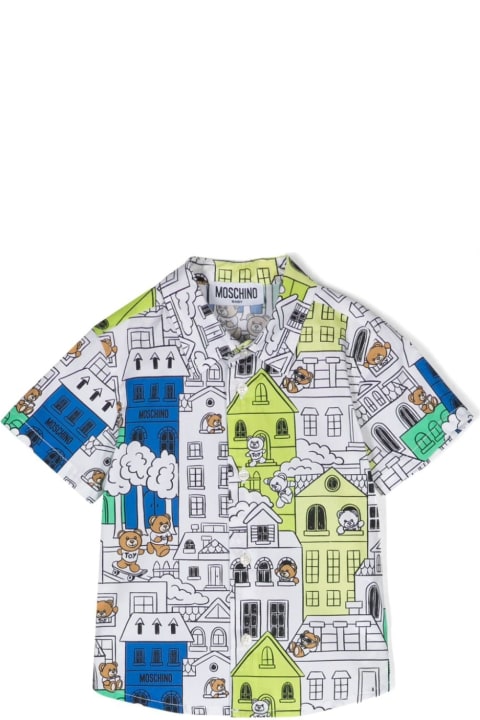 Moschino Shirts for Baby Boys Moschino Camicia Con Stampa Grafica