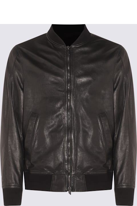 Salvatore Santoro Clothing for Men Salvatore Santoro Black Leather Jacket