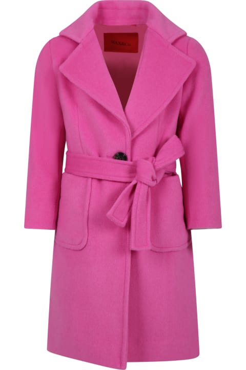 Coats & Jackets for Girls Max&Co. Fuchsia Coat For Girl
