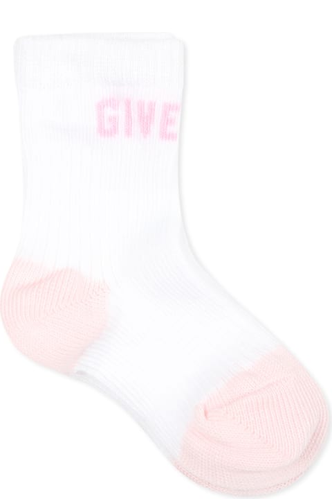 Shoes for Baby Boys Givenchy Pink Socks Set For Baby Girl With Logo