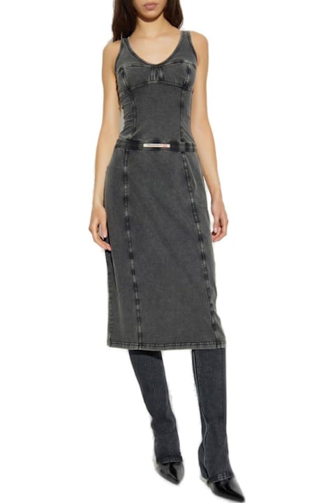 Diesel Dresses for Women Diesel D-inny Sleeveless Midi Dress