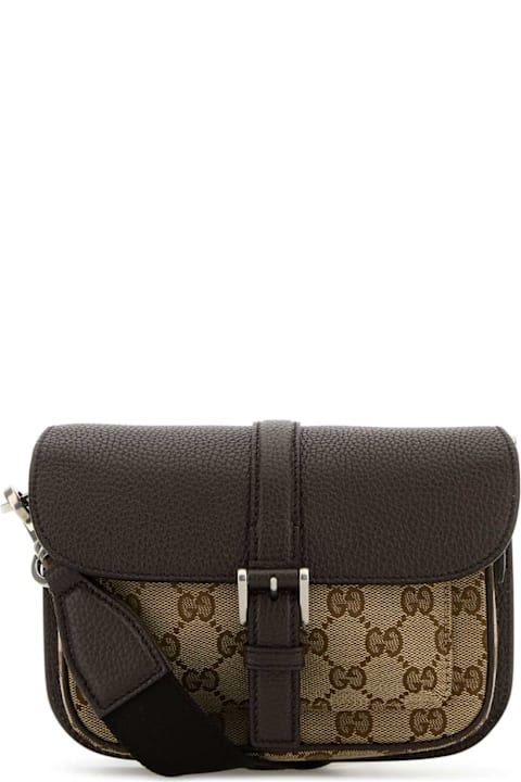 Fashion for Men Gucci Brown Leather Mini Gg Crossbody Bag