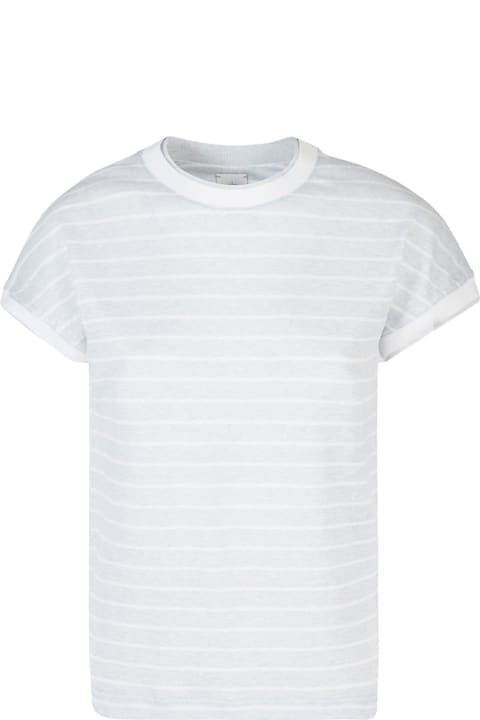 Eleventy Topwear for Women Eleventy Striped Linen T-shirt