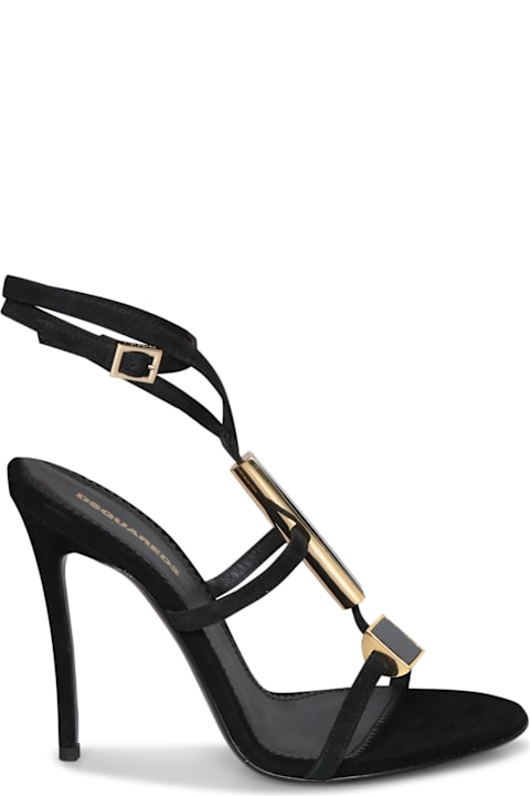 Dsquared2 Shoes for Women Dsquared2 Black Stones High Heel Sandals