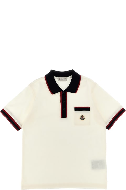 T-Shirts & Polo Shirts for Boys Moncler Logo Patch Polo Shirt