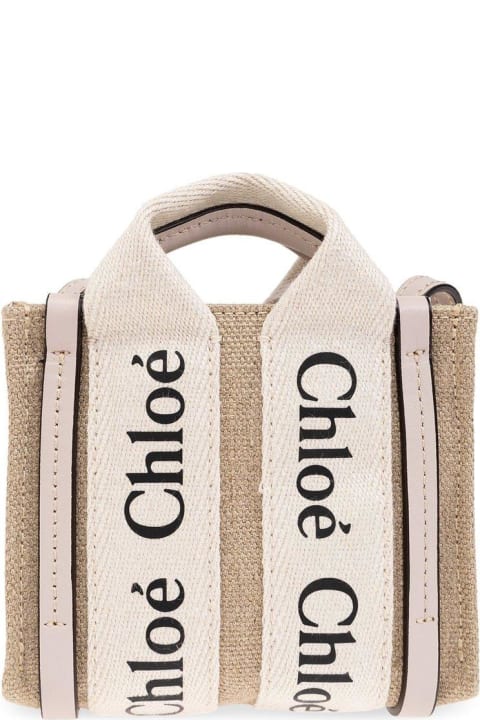 ウィメンズ Chloéのクラッチバッグ Chloé Musk Grey Woody Nano Tote Bag