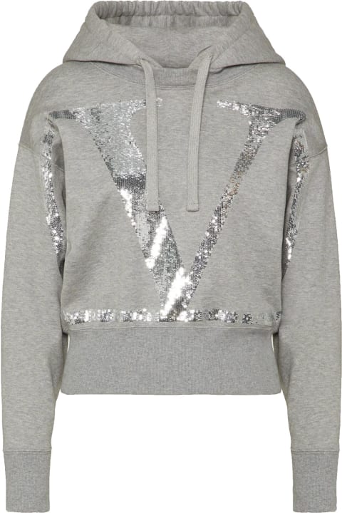 Valentino Fleeces & Tracksuits for Women Valentino V Logo Print Sweatshirt
